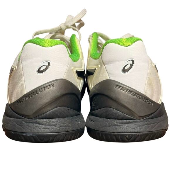 ASICS GEL-Resolution 8 White Green Gecko Tennis Shoes Court Men\'s Size 8 main image 5